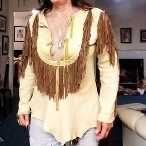 Handmade Native American /western leather shirt